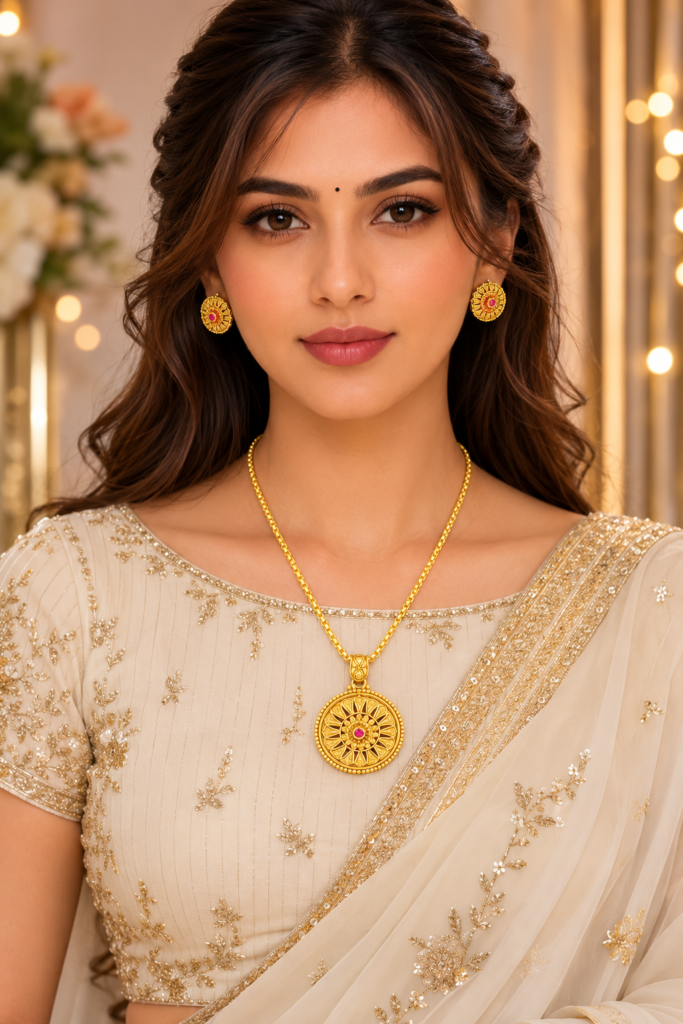 Aarunya Heritage Medallion Pendant Set