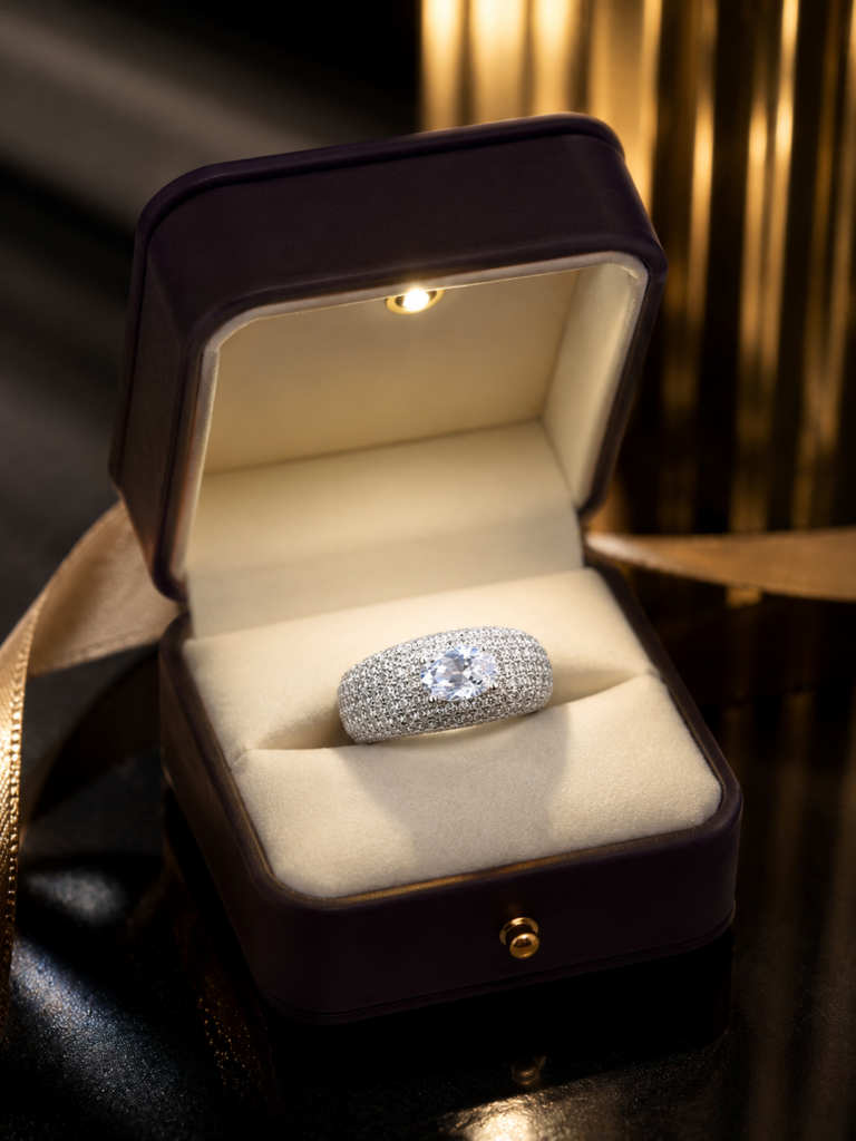 Aurelia Oval Solitaire Statement Ring alt