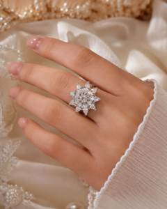 Celestial Bloom Crystal Statement Ring