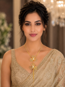 Elara Golden Bloom Statement Necklace