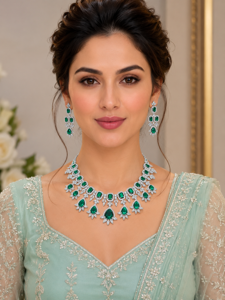 Emerald Éclat Luxe Necklace Set