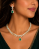 Emerald Royale – Gold AD Necklace Set