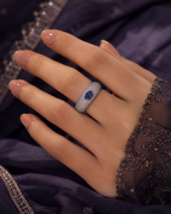 Lavelle Violet Halo Statement Ring
