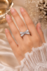 Luxe Bow Crystal Statement Ring