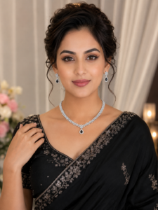 Noir Teardrop Sparkle Pendant Set