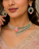 Rose Emerald Cascade Choker Set