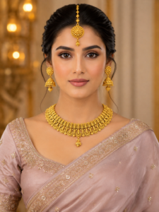 Swarnika Heritage Temple Bridal Necklace Set
